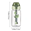Cốc uống nước KUNHEV 550ml Chai hoạt hình dễ thương du lịch bé, dụng cụ thể thao di động kèm bình sữa 2