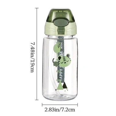 Cốc uống nước KUNHEV 550ml Chai hoạt hình dễ thương du lịch bé, dụng cụ thể thao di động kèm bình sữa