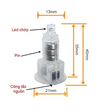 Combo 05 Đèn LED Mini Pin - 7 Màu Chớp, Dùng cho Đèn Lồng, Trung Thu, Giá 25.000đ 3