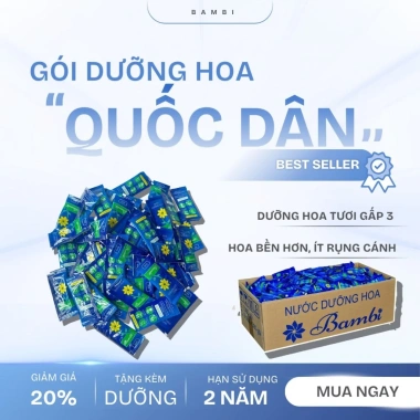 Combo 1 chai Nước Dưỡng Hoa + 20 gói Bambi - Mua 1 Tặng 2, chỉ 100.000đ