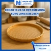 Combo 10-20-50 Mẹt Bún Nhựa Song Long PP An Toàn 28cm Màu Kem Giá 119k Dùng Gia Đình và Quán Ăn