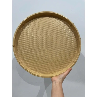 Combo 10-20-50 Mẹt Bún Nhựa Song Long PP An Toàn 28cm Màu Kem Giá 119k Dùng Gia Đình và Quán Ăn 5