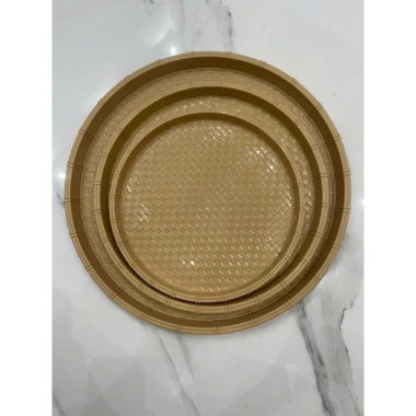 Combo 10-20-50 Mẹt Bún Nhựa Song Long PP An Toàn 28cm Màu Kem Giá 119k Dùng Gia Đình và Quán Ăn 7