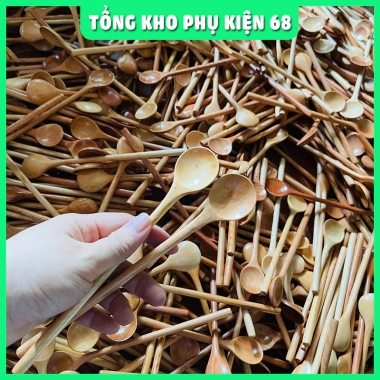 Combo 10-20 chiếc Thìa gỗ cán dài đa năng - Lấy mật ong, cafe, nấu ăn, giá 119.500đ