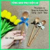 Combo 10-20 chiếc Thìa gỗ cán dài đa năng - Lấy mật ong, cafe, nấu ăn, giá 119.500đ 9