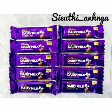 Combo 10-50 Thanh Socola Sữa Cadbury Dairy Milk 11g Thơm Ngon Giá Ưu Đãi 52.600₫