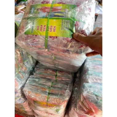 Combo 10 áo mưa giấy cao cấp xe máy du lịch dày dai, bỏ túi tiện lợi, giá 55k 5