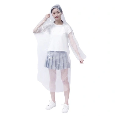 Combo 10 áo mưa nilong nhựa PE nhỏ gọn bỏ túi, trùm đầu 1 lần, phượt - 27.900đ