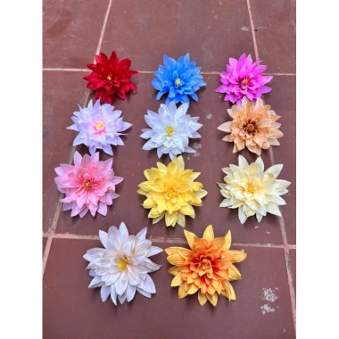 Combo 10 bông hoa cúc đại lệ - hoa lụa giả trang trí, giá ưu đãi 59.000đ