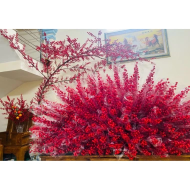 Combo 10 cành đào đông 100cm 12 nhánh - Trang trí Tết rẻ vô địch, hàng đẹp có sẵn 115k
