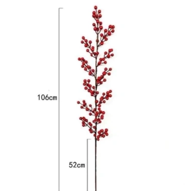 Combo 10 Cành Đào Đông 12 Nhánh 100cm Quả Đỏ Trang Trí Tết Nhà Cửa - 57.000đ 3