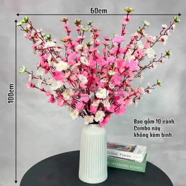 Combo 10 cành hoa anh đào giả - Trang trí Tết, cắm bình cao - Cảnh Nhi Flower 168.000đ 4