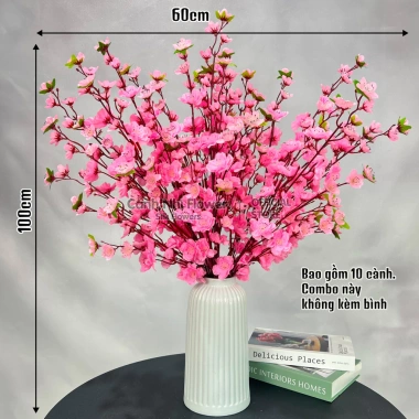 Combo 10 cành hoa anh đào giả - Trang trí Tết, cắm bình cao - Cảnh Nhi Flower 168.000đ 5