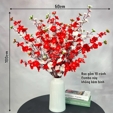 Combo 10 cành hoa anh đào giả - Trang trí Tết, cắm bình cao - Cảnh Nhi Flower 168.000đ 7