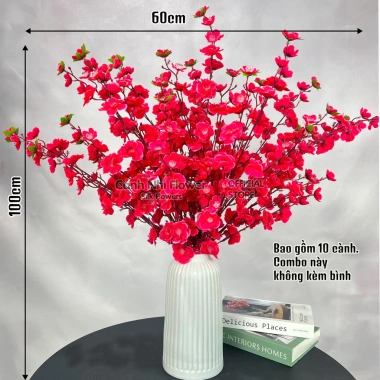 Combo 10 cành hoa anh đào giả - Trang trí Tết, cắm bình cao - Cảnh Nhi Flower 168.000đ 8