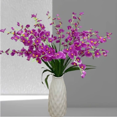 Combo 10 cành Hoa Lan Vũ Nữ 65cm - Hoa giả bền đẹp, sang trọng, quý phái, giá ưu đãi 64k 9