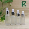 Combo 10 chai Chai thủy tinh tinh dầu serum mờ khoen bạc bóng 5‑100ml, chỉ 62.000₫