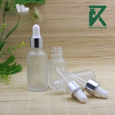 Combo 10 chai Chai thủy tinh tinh dầu serum mờ khoen bạc bóng 5‑100ml, chỉ 62.000₫