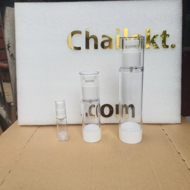 Combo 10 chai chân không 15ml 30ml 50ml, đầu bơm, chailokt - Đựng mỹ phẩm, kem nền, mực, giảm 20%