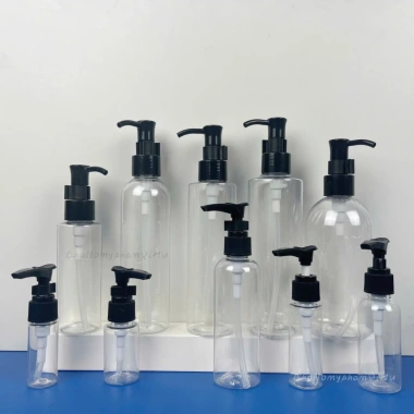 Combo 10 Chai Nhựa Trong Suốt Vòi Nhấn Khóa Cài 15-30-50-100-250ml Dùng Cho Mỹ Phẩm & Dầu Gội Du Lịch - Giá 47.000VND 4