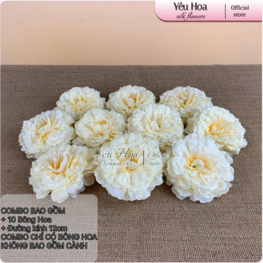 Combo 10 Đầu Bông Hoa Trà Xoăn, Hoa Giả, Hoa Lụa Cắm Bình - Trang Trí Không Gian, Giá Chỉ 20.000đ 4