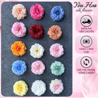 Combo 10 Đầu Bông Hoa Trà Xoăn, Hoa Giả, Hoa Lụa Cắm Bình - Trang Trí Không Gian, Giá Chỉ 20.000đ 8