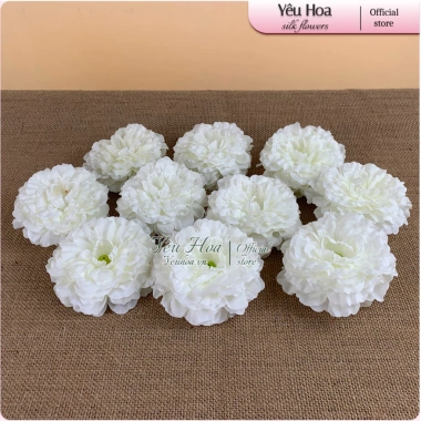 Combo 10 Đầu Bông Hoa Trà Xoăn, Hoa Giả, Hoa Lụa Cắm Bình - Trang Trí Không Gian, Giá Chỉ 20.000đ 9