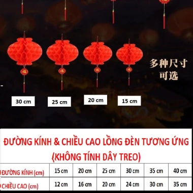 Combo 10 Đèn Lồng Đỏ Nilon Mini Chữ Phúc - Trang Trí Lễ Tết 2.026 Giá 19.000₫