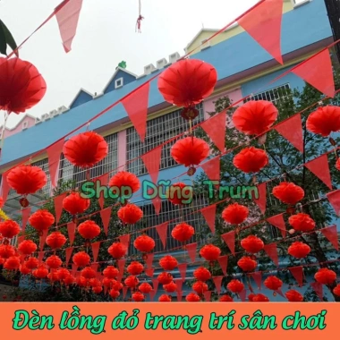 Combo 10 Đèn Lồng Đỏ Trang Trí Tết Chữ Phúc Chống Nước Giá 13.000đ