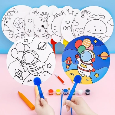 Combo 10 Đồ chơi quạt tô màu trẻ em, sáng tạo không kèm màu, chỉ 29.900₫ 7