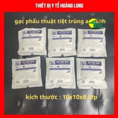 Combo 10 gói gạc y tế phẫu thuật an lành 10x10cm 8 lớp trong túi 10C Giá chỉ 80.000đ