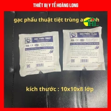Combo 10 gói gạc y tế phẫu thuật an lành 10x10cm 8 lớp trong túi 10C Giá chỉ 80.000đ