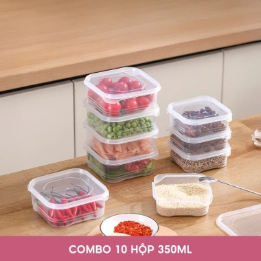 Combo 10 Hộp Đựng Thực Phẩm Bé OhBabyo - Hộp Bảo Quản Tủ Lạnh Nắp Tiện Lợi, Giá Ưu Đãi 57.820₫