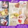 Combo 10 Hộp Mica 2 Ngăn Đựng Bánh Hoa - Set Quà Handmade Màu Hồng Đỏ Vàng Trắng Chữ LOVE - Giá ưu đãi 259.000 VND