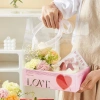 Combo 10 Hộp Mica 2 Ngăn Đựng Bánh Hoa - Set Quà Handmade Màu Hồng Đỏ Vàng Trắng Chữ LOVE - Giá ưu đãi 259.000 VND 10