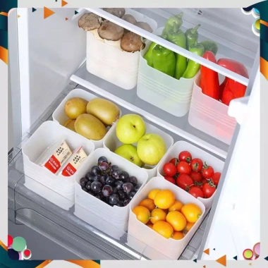 Combo 10 Hộp Nhựa Đựng Thức Ăn Gắn Cánh Tủ Lạnh Tiết Kiệm Không Gian - Đa Năng, Bảo Quản Tươi Mát