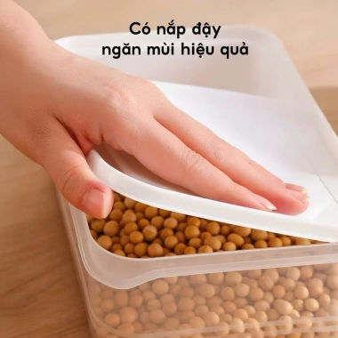 Combo 10 Hộp Nhựa Đựng Thực Phẩm 350ml - Khay 11x11x4.5cm Tủ Lạnh Giá 34.805k 6