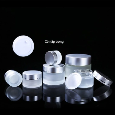 Combo 10 hũ chiết kem thuỷ tinh nắp bạc 10-20-30gr Giá 60.000₫