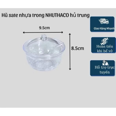 Combo 10 hủ nhựa trong suốt đựng gia vị, nước chấm kèm muỗng – Giá 104.000 VND 6