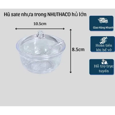 Combo 10 hủ nhựa trong suốt đựng gia vị, nước chấm kèm muỗng – Giá 104.000 VND 7