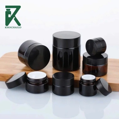 Combo 10 hũ thủy tinh tròn nâu chiết mỹ phẩm đựng kem nắp đen 5-100gr giá ưu đãi 65.000 VND 5 Combo 10 hũ thủy tinh tròn nâu chiết mỹ phẩm đựng kem nắp đen 5-100gr giá ưu đãi 65.000 VND 5