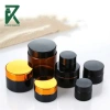 Combo 10 hũ thủy tinh tròn nâu chiết mỹ phẩm đựng kem nắp đen 5-100gr giá ưu đãi 65.000 VND 6