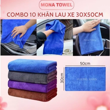 Combo 10 Khăn 30x50cm Mềm Thấm Nước - Khăn Mặt, Làm Nail, Lau Đa Năng 67.100₫ 5