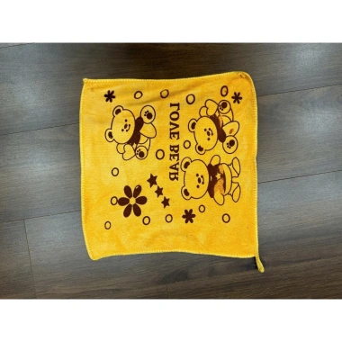 Combo 10 Khăn đa năng 30x30 cho bé - Móc treo, họa tiết gấu siêu dễ thương, không ra lông, không phai màu, giá chỉ 44.000đ 2