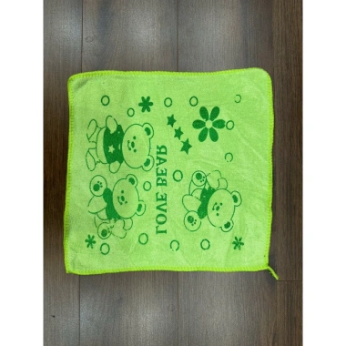 Combo 10 Khăn đa năng 30x30 cho bé - Móc treo, họa tiết gấu siêu dễ thương, không ra lông, không phai màu, giá chỉ 44.000đ 3