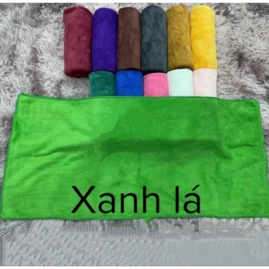 Combo 10 khăn gội đầu lau tóc 35×75 microfiber, thấm hút nhanh, mềm mại, giá 114.000₫ 2