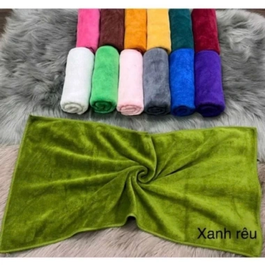 Combo 10 khăn gội đầu lau tóc 35×75 microfiber, thấm hút nhanh, mềm mại, giá 114.000₫ 10