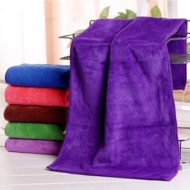 Combo 10 khăn gội đầu siêu thấm hút, không vết, microfiber mềm 35x75cm spa salon tóc 3