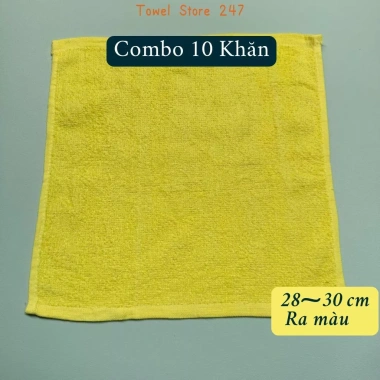 Combo 10 khăn lau 100% cotton 30x30cm thấm nước mỏng nhẹ lau bàn bếp - 49.000đ 5