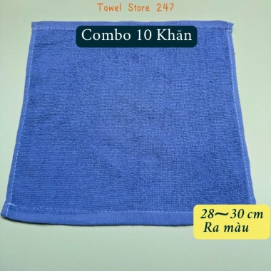 Combo 10 khăn lau 100% cotton 30x30cm thấm nước mỏng nhẹ lau bàn bếp - 49.000đ 7
